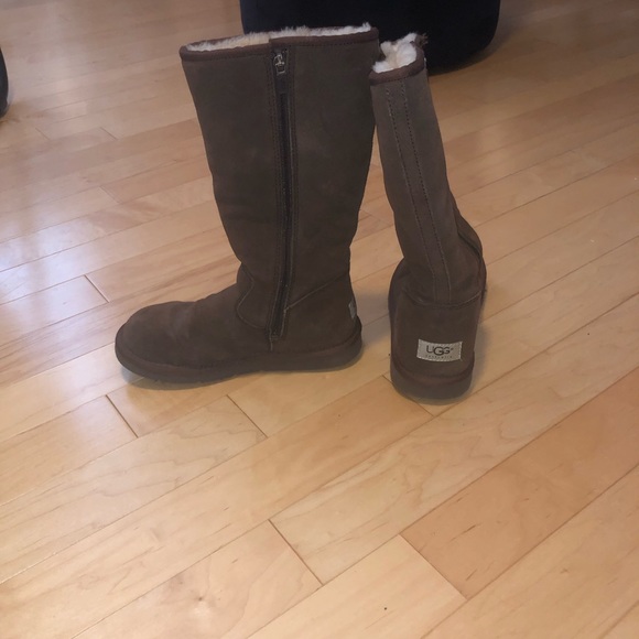 UGG Australia Sunset Zipper Brown Boots *LIKE NEW* - Picture 2 of 7